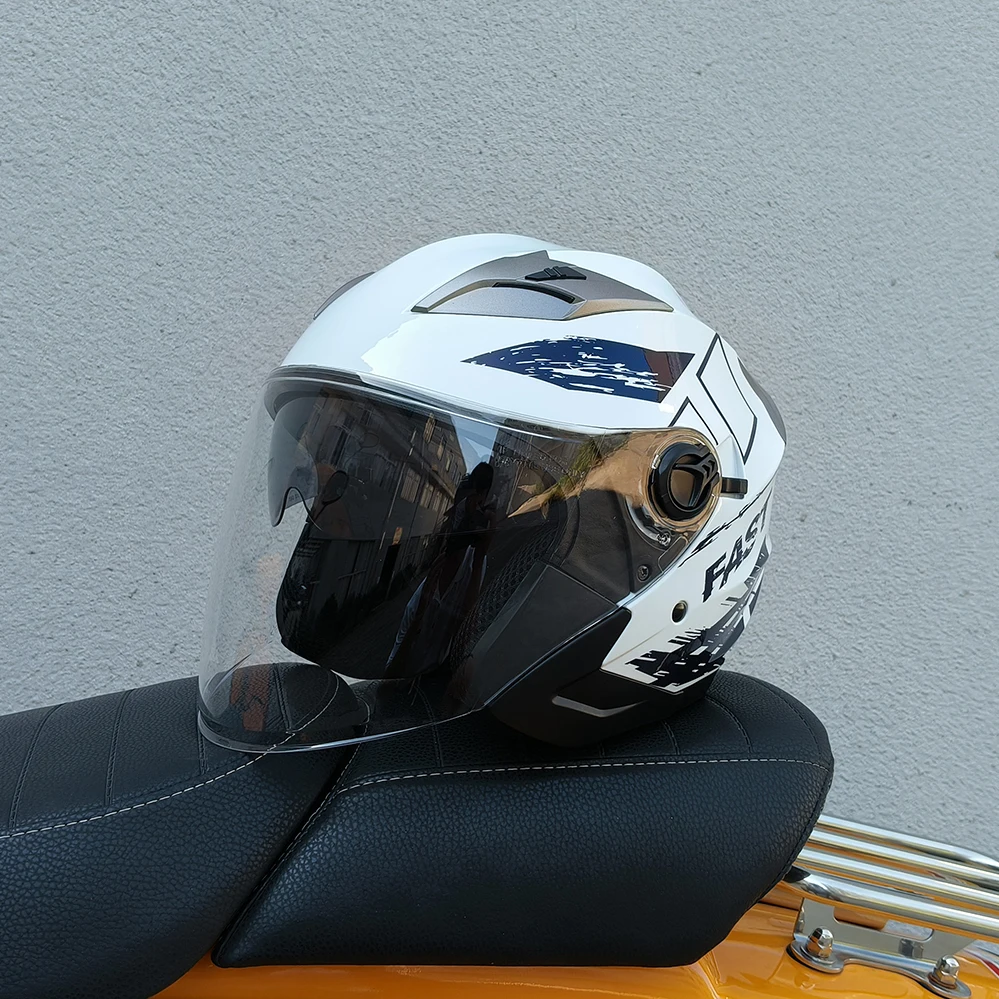 Motocicleta Casco Moto Abierto Vintage Shop Casco Moto Abierto