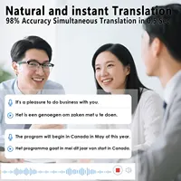 Smart AI translation glasses equipped with anti-blue light lenses, supporting real-time application translation in 164 languages - Image 4