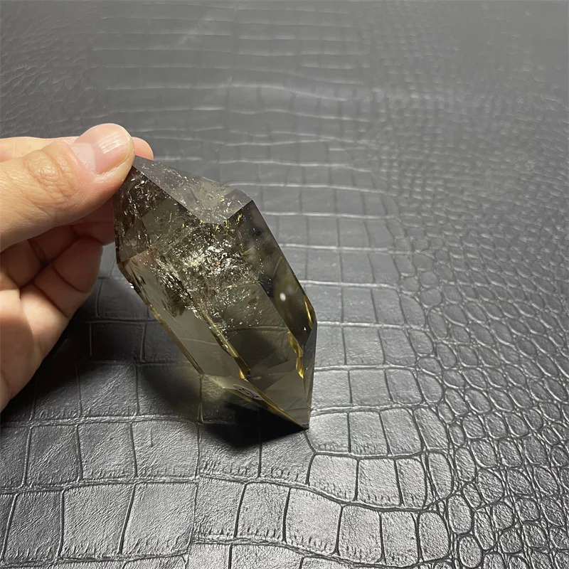 238g Rainbow Natural Smoky Citrine Quartz Crystal Hexagonal Double Terminated Points Wand Meditation Reiki Healing Stone 3