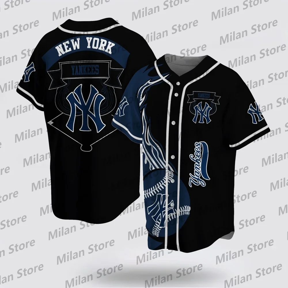 New Style Summer Baseball Jersey American New York Baseball Jersey/Yankees Jersey With Simple Design For Fans