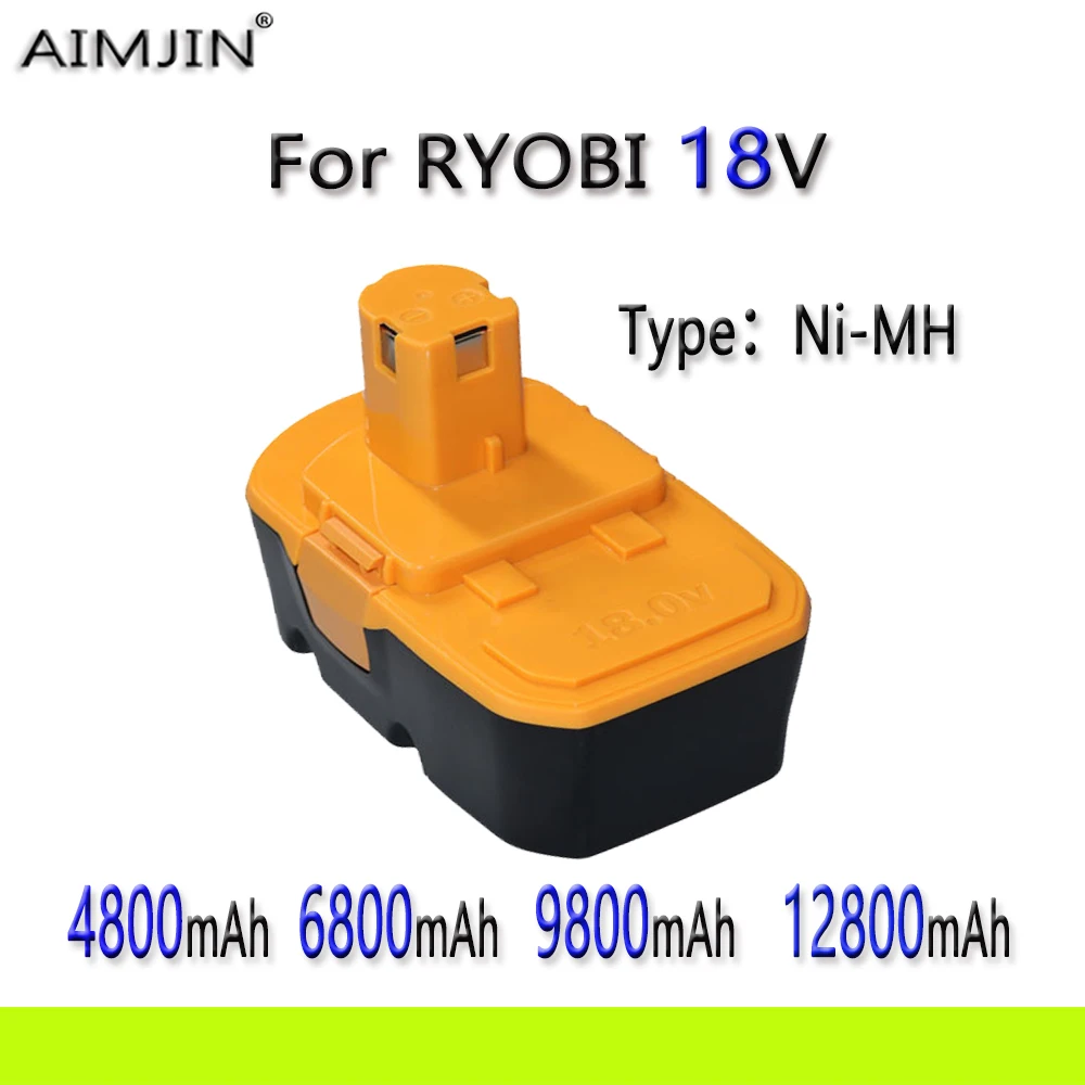 

18V 4800/6800/9800/12800mAh Rechargeable Battery, Suitable For Replacing Ryobi Cordless Power Tool Batteries