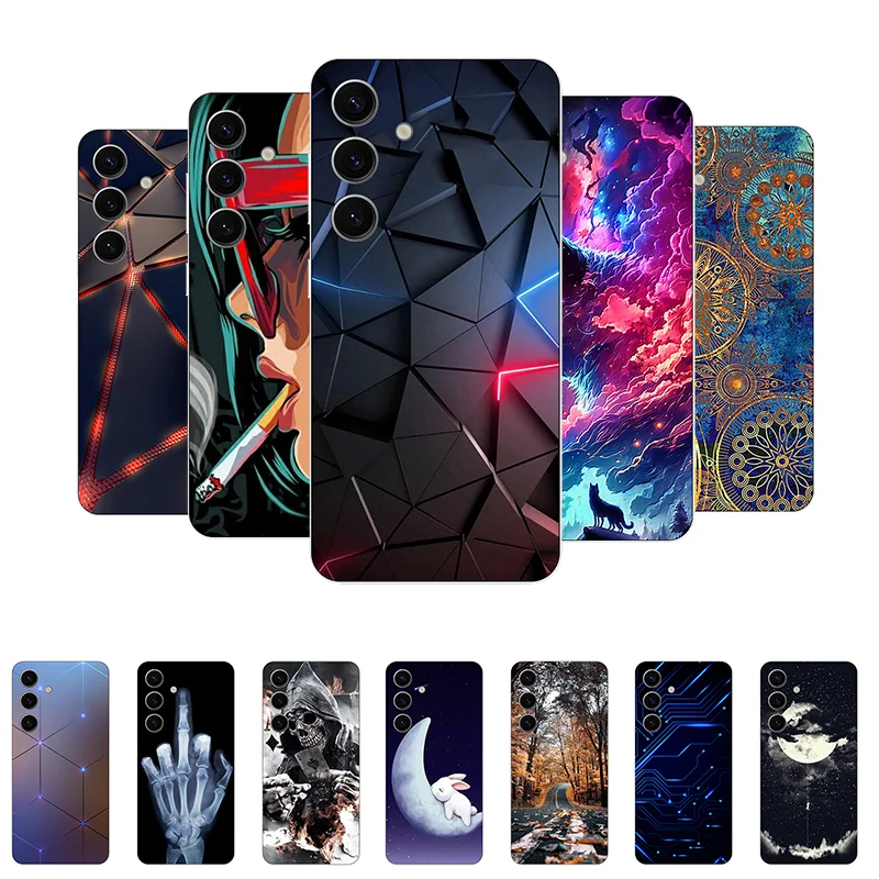 Per Samsung Galaxy S24 Plus Custodia Cover Posteriore In Silicone Custodia Per Telefono Per Samsung S24 Custodia Morbida Galaxys24 S24 + S 24 Plus Fun