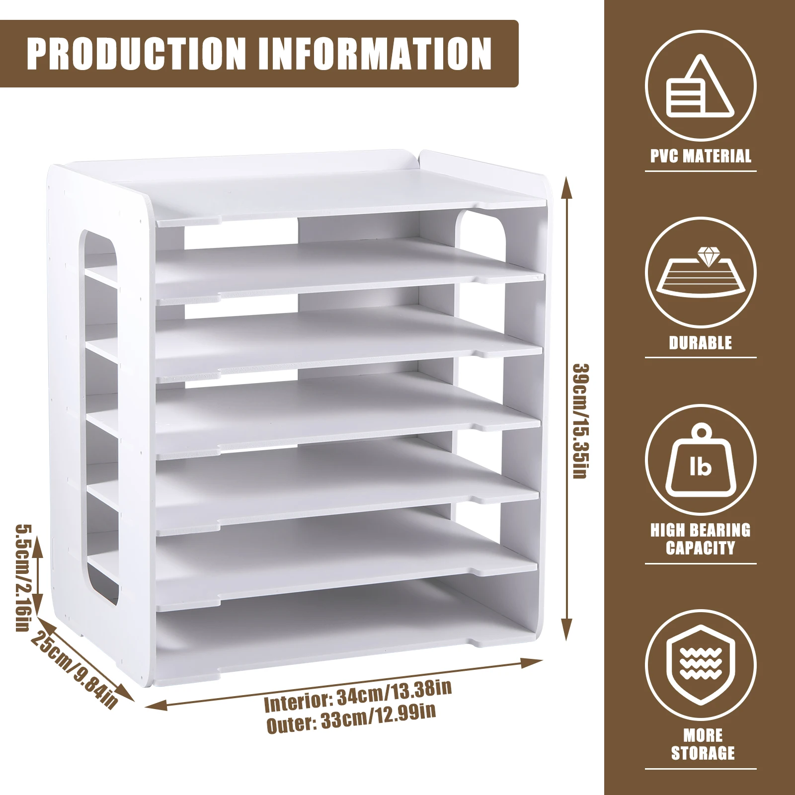 4/7Layer Superimpose Desktop File Tray Organizer A4Paper Magazine Newspaper Office Supply Sorting Rack Office Stationery Storage file folder organizer