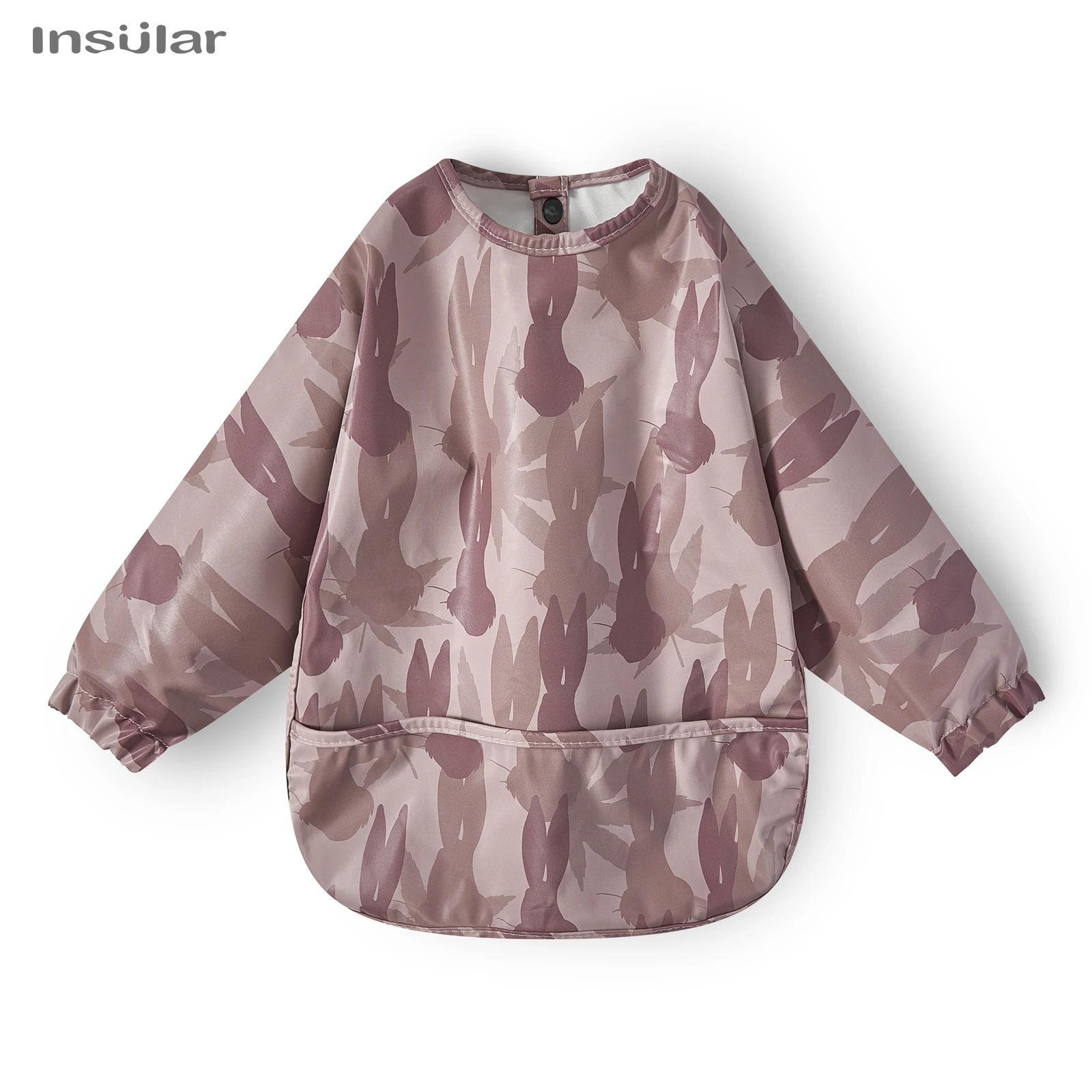 Waterproof Long Sleeve Baby Feeding Bib with Pocket