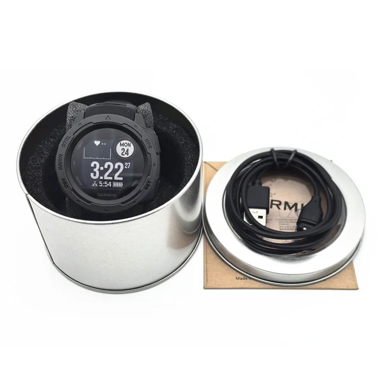 Оригінальний годинник Garmin Instinct GPS для спорту на відкритому повітрі, оптичний пульсометр, підтримує кілька мов перемикання 95% новий