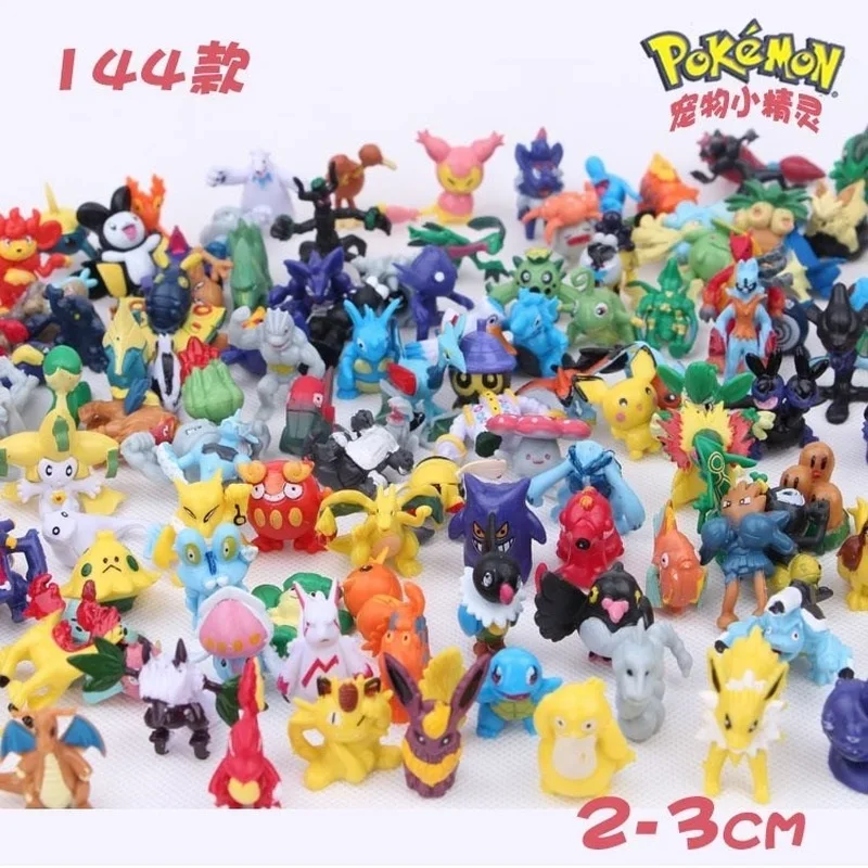

24-144PCS Pokemon Gift Box Pikachu Christmas Gift Model Action Figure Toys Genuine Psyduck Anime Figure Pokemon Toy For Children