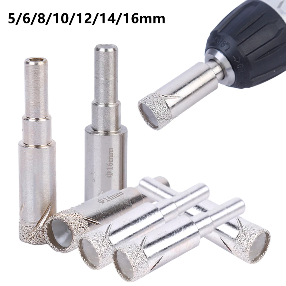 

1Pc Diamond Dry Drill Bit Hole Saw Cutter 5/6/8/10/12/14/16mm For Marble Granite Tile Porcelain Drilling Power Tools Accessories