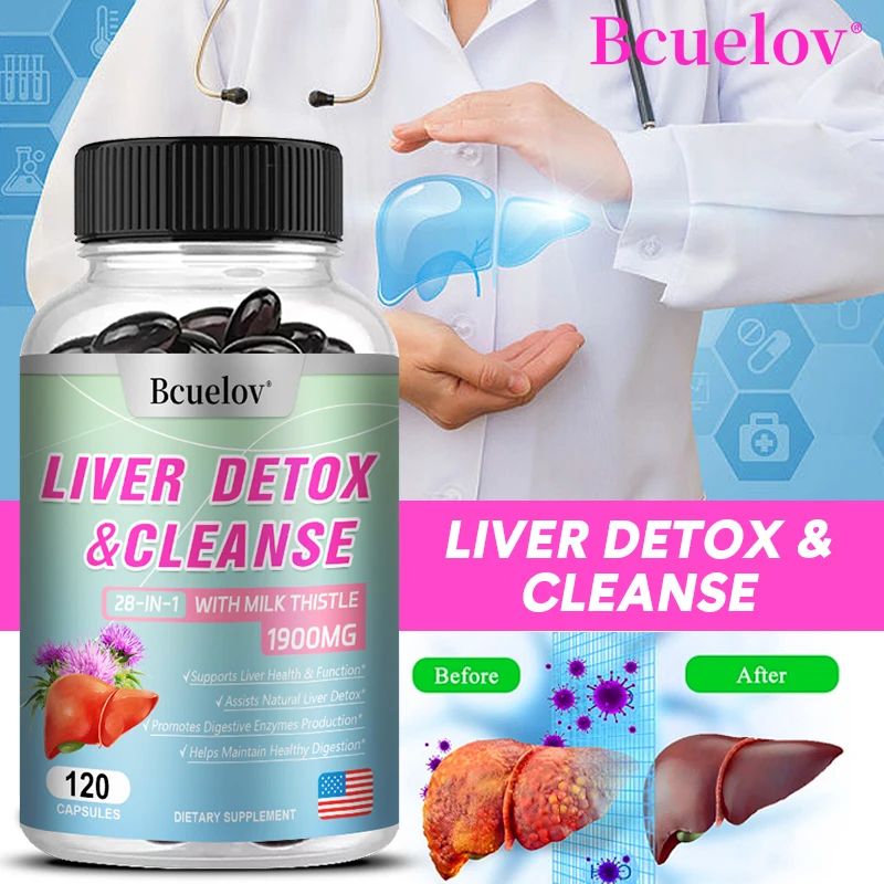 

Bcuelov Milk Thistle helps purify and protect the liver, supports systemic detoxification, and relieves indigestion and bloating