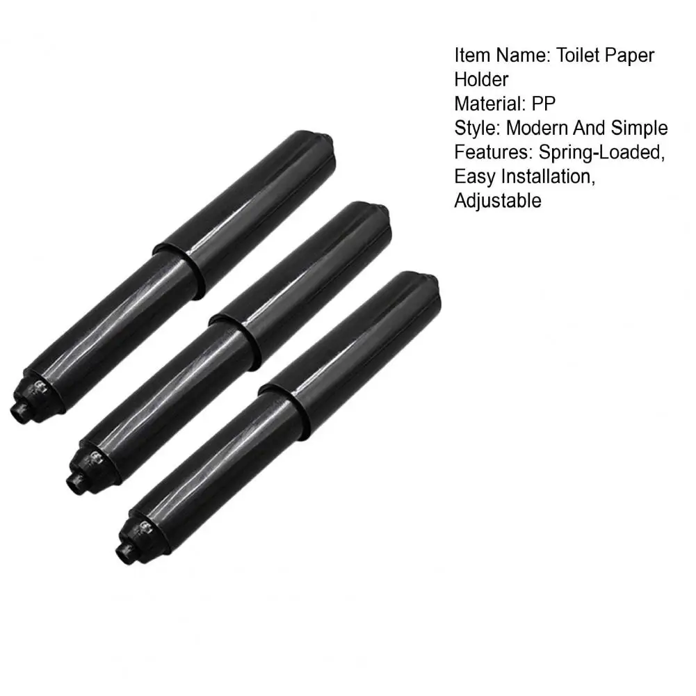 3 Pcs Toilet Paper Holder Stick Spring-Loaded Easy Installation Replacement Adjustable Toilet Paper Roller Spindle Plastic Lever