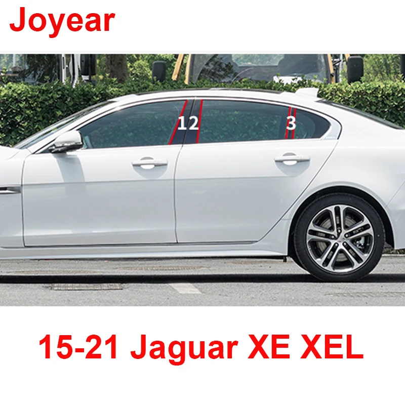 

For Jaguar XE XEL XF XFL 2015-2021 Car Door Central Window Middle Column Strip PC B C Pillar Protective PC Accessories Cover