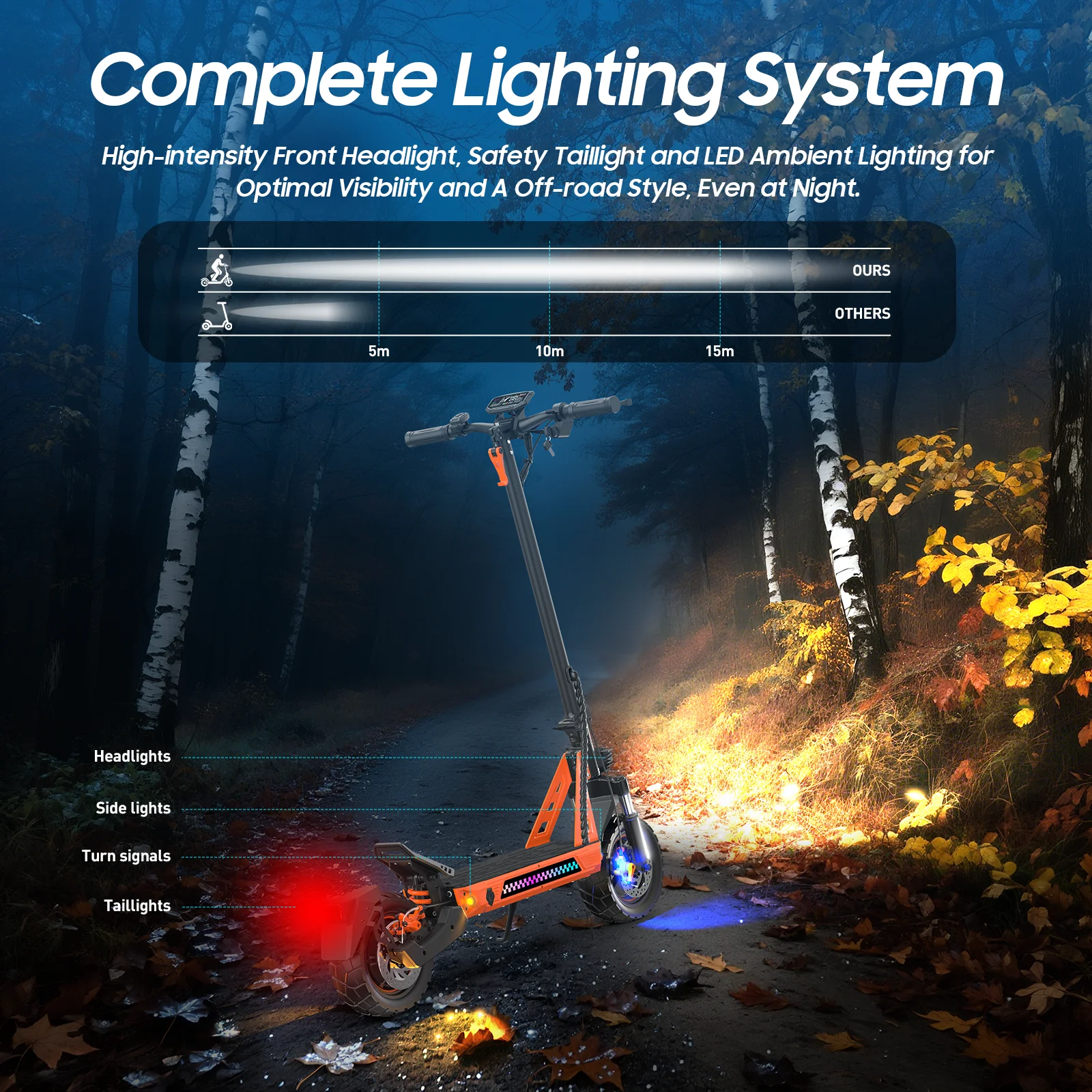 Trottinette montrée en extérieur sur un chemin de promenade