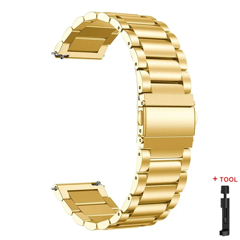 Stainless Steel Smartwatch Bracelet, 20mm/22mm Strap