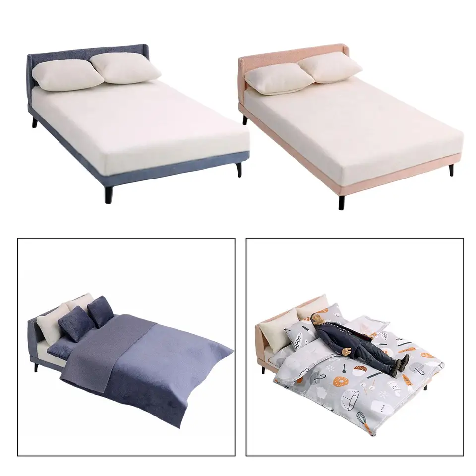 ミニチュア家具　ブライス　ドール用ベッド　ドールハウス 棚付きベッド♪ ブライスサイズ♪ - Smileネットショップ
