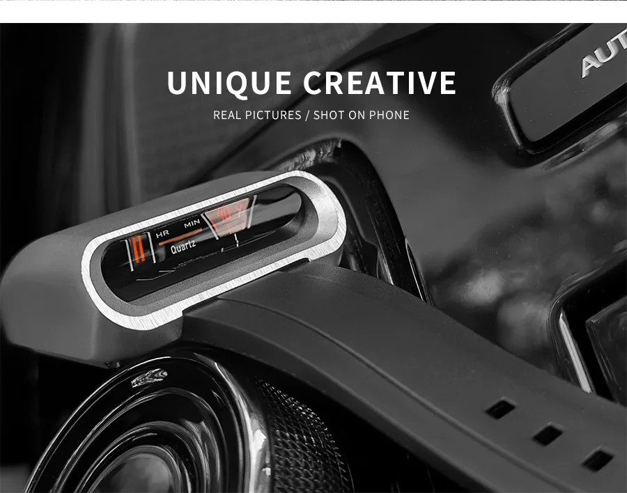Men Unique Top Luxury 316L Stainless Steel Super Car Racing Driver Sport Jump Hour Futuristic Retro Creative Quartz Watches