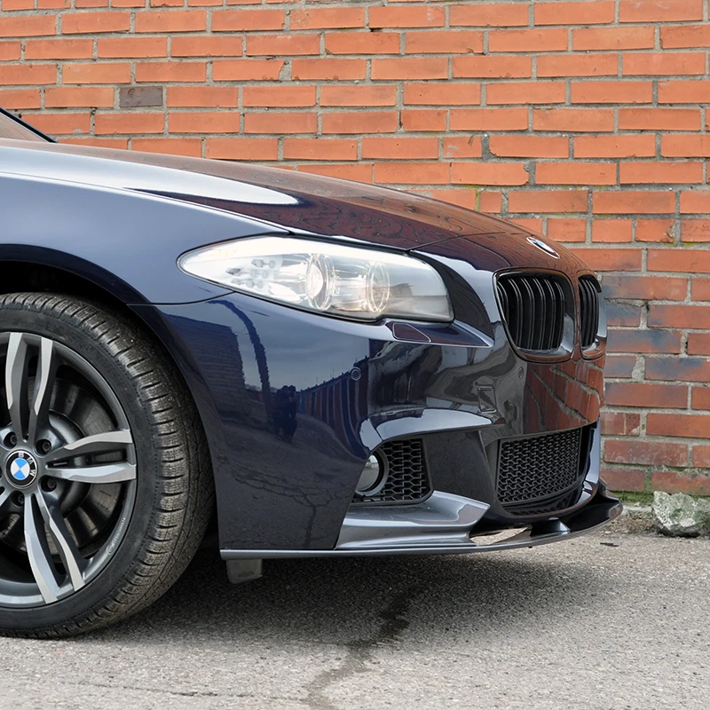 BMW 5シリーズF10 M5フロントバンパースプリッター 2011-2016カーボン アッパースポイラーウィングレットベントカバーカップウィングフ 車用フロントスポイラー 用 5 シリーズ M5 2011-2016 F10 M5 用 RKP