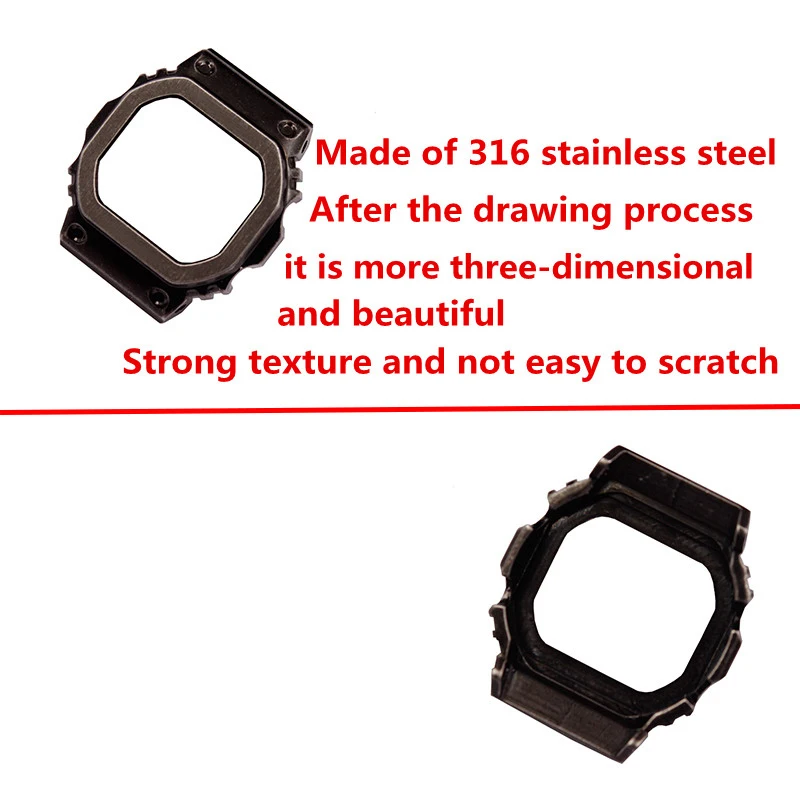 Watch accessories for Casio  DW5600 DW5610 Stainless steel metal case