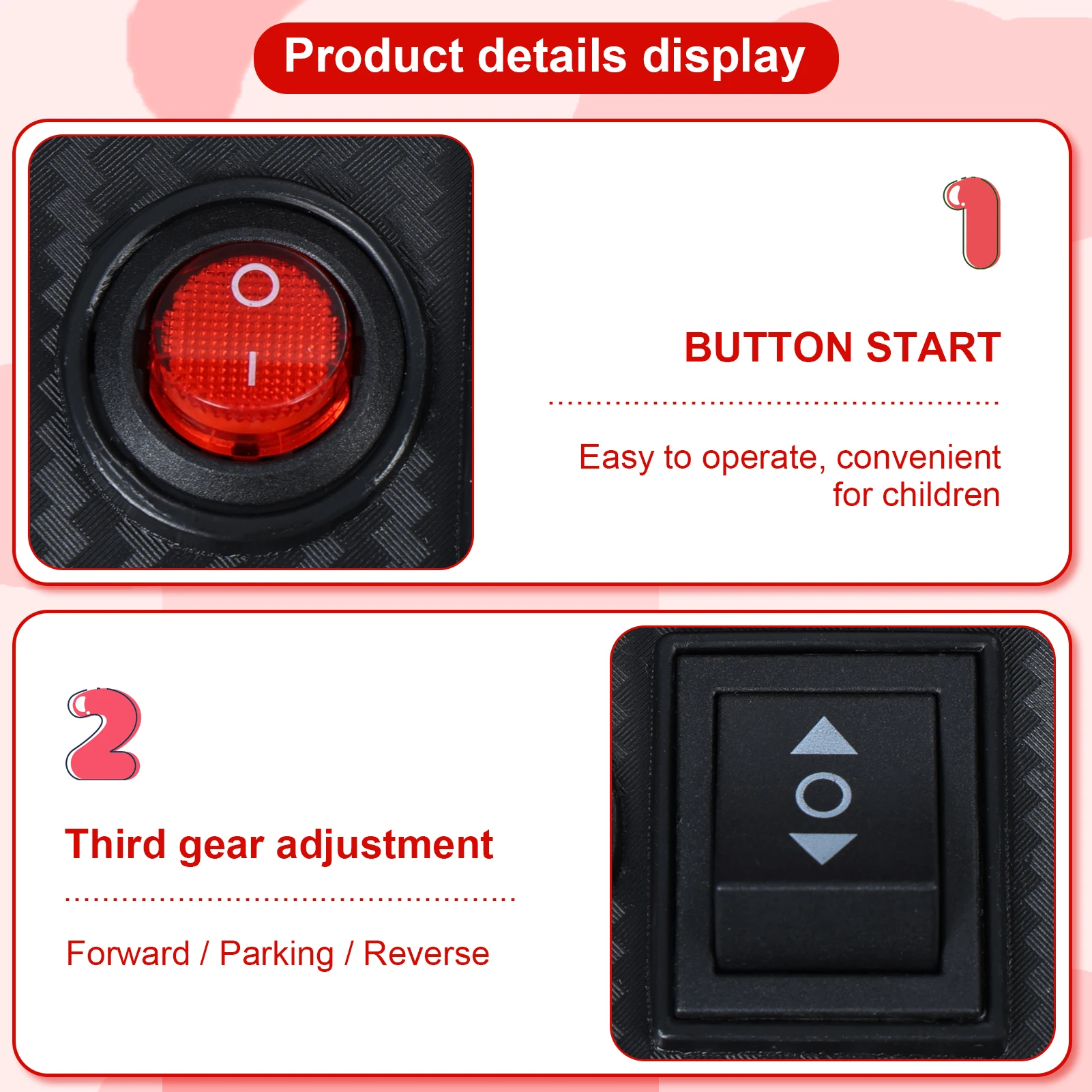 Kids Electric Tricycle, Kids Motorcycle Ride-on Car Toy, 3-Wheel Battery Powered Motorbike for Kids 1-6 Years Old, Bluetooth