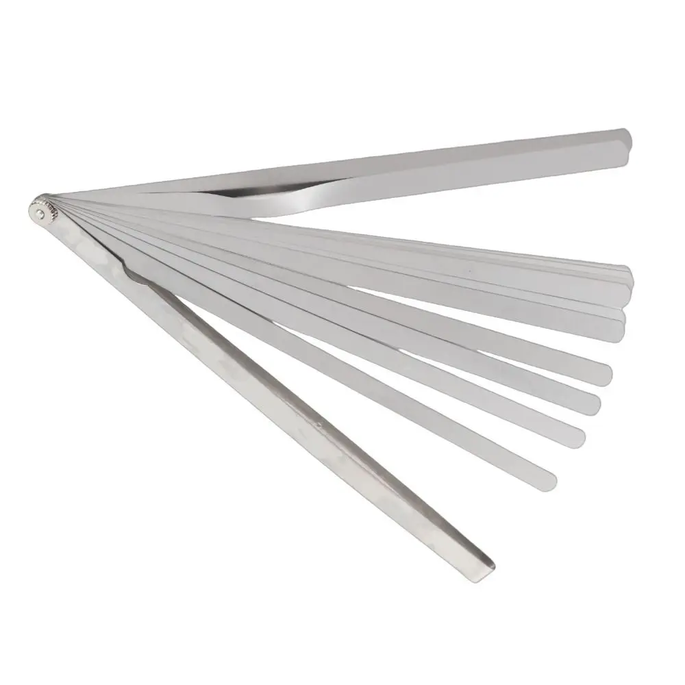 17 블레이드 메트릭 필러 게이지 ? 0.02-1.00mm ? 스테인리스 스틸 ? 두께 측정기 ? 표시된 미터법 12인치 길이 / 300mm ?
