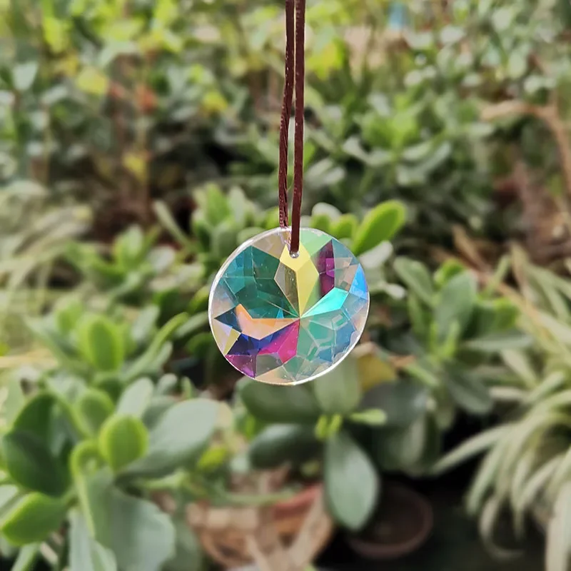 30mm Crystall Suncatcher Sunflower Chandelier Prism Glass Hanging Pendant Faceted Chakra Home Wedding Window Decor Figurine 2pcs sun catcher crystal pendant sun catchers