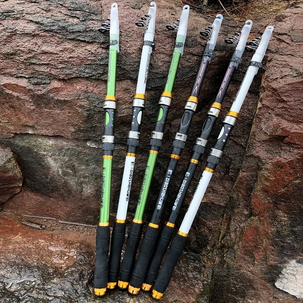 Fishing rod 2.1M-3.6M Carp Fishing Rod Feeder Hard FRP Carbon Fiber Telescopic Fishing Rod Pole
