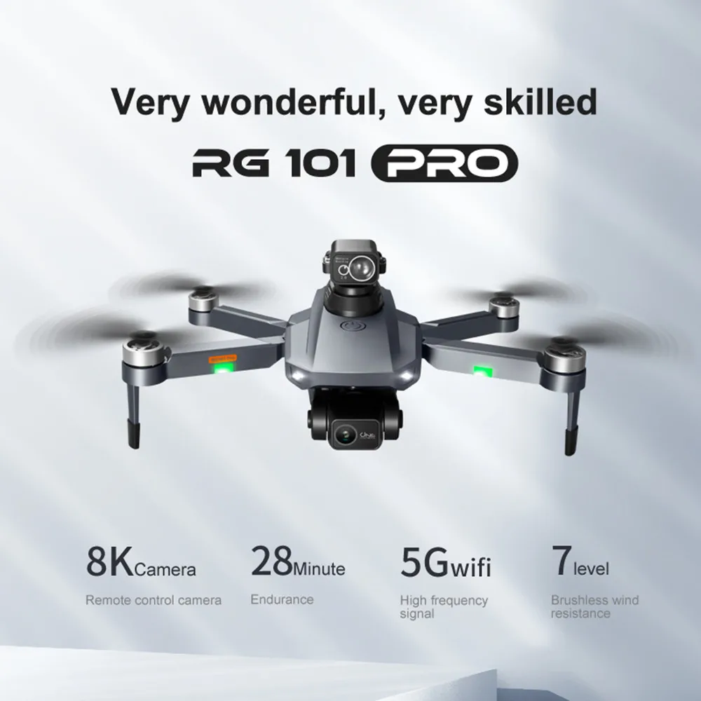 

RG101 PRO GPS Drone 8K HD Dual Camera Professional Aerial Photography UAV RC 5G FPV Real-time Image Brushless Quadcopter