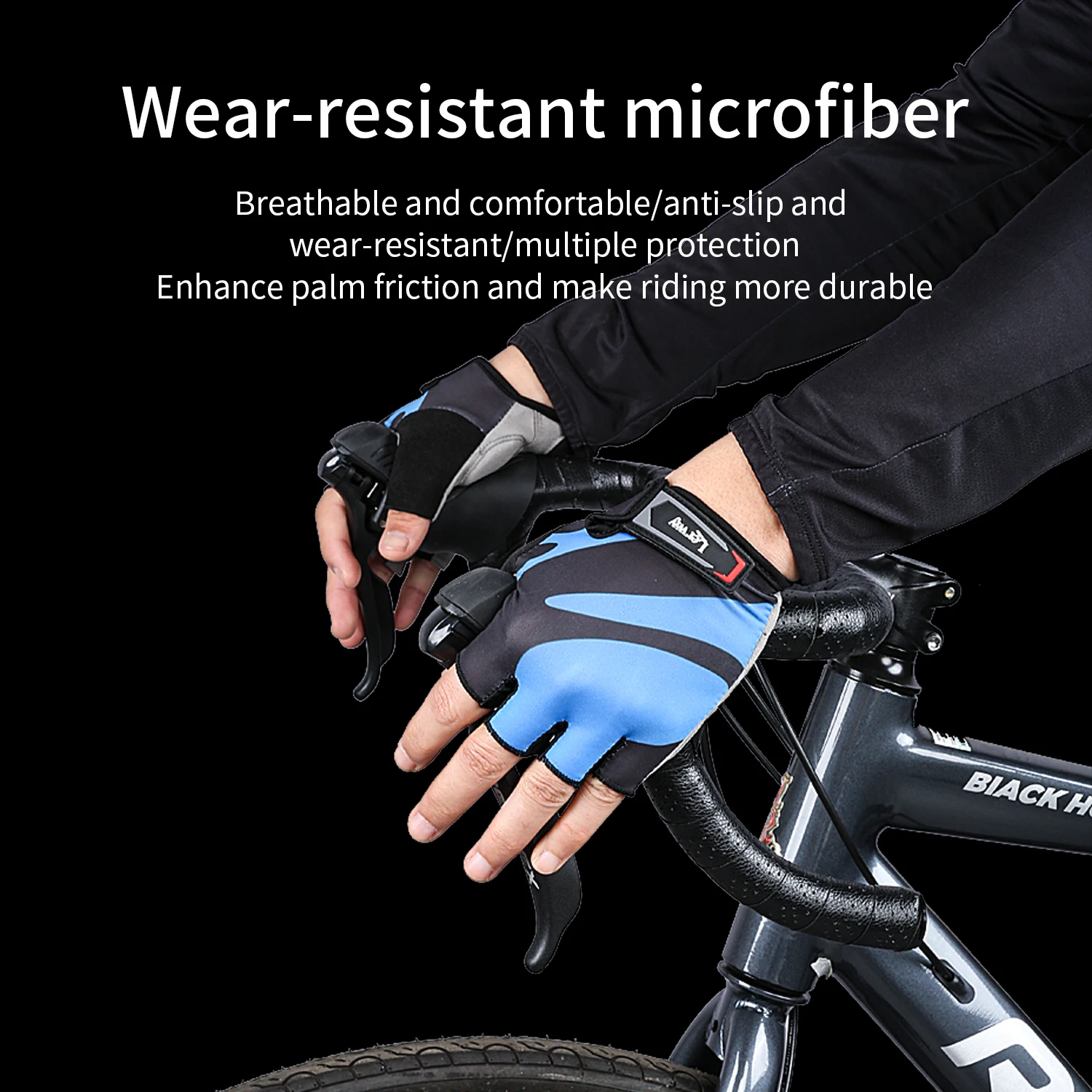 Gants de cyclisme sans doigts pour hommes, gants de vélo de montagne respirants d'été, gants de vélo de route de motocross, coussin de gel antichoc