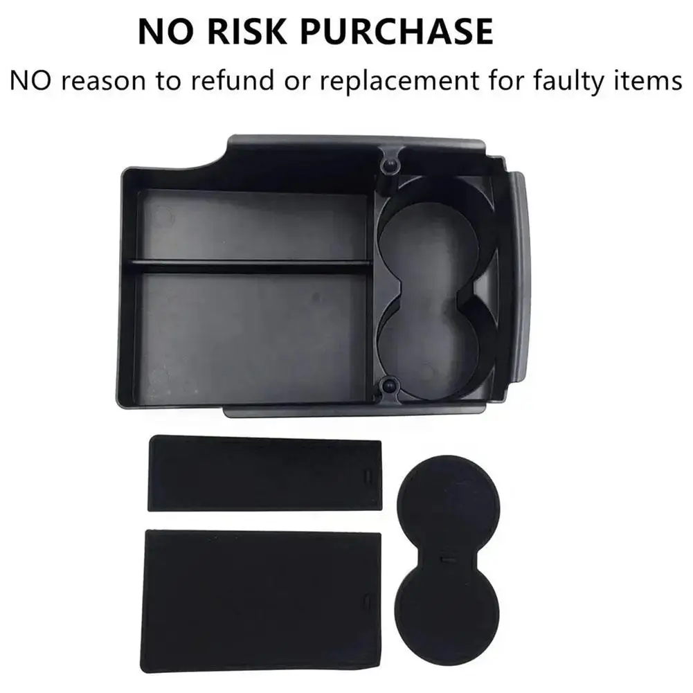 Car Center Console Armrest Storage Box Tray Organizer Anti-Slip Mats Storage Tidying for Tesla MODEL X Car Organization