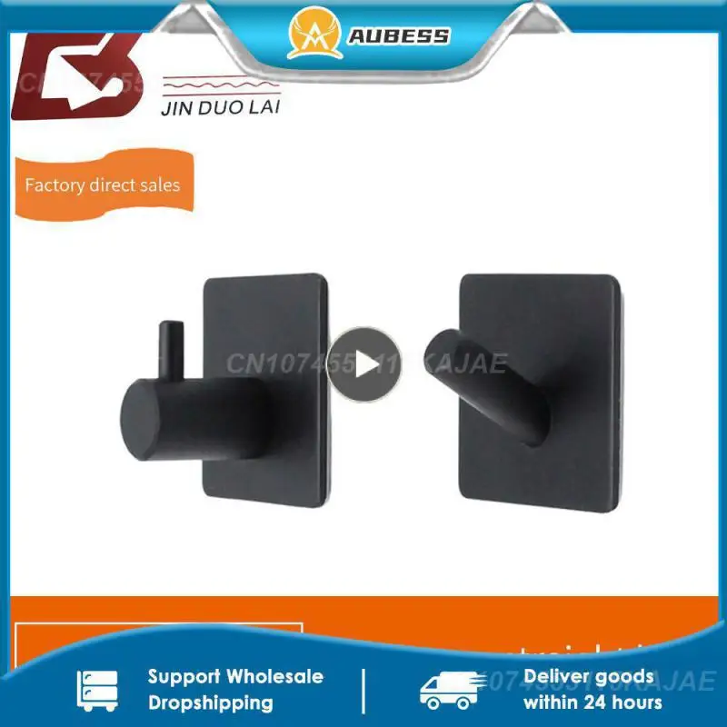 

Stainless Steel Bathroom Hooks Self Adhesive Towel Robe Hook Door Wall Hooks Hanger Coat Hook Rustproof Hook Hanger for