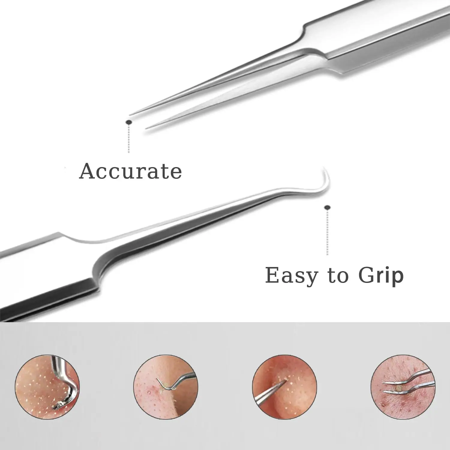 Pimples Blackhead Tweezers German Ultra-fine No. 5 Cell Beauty Salon Special Scraping Closing