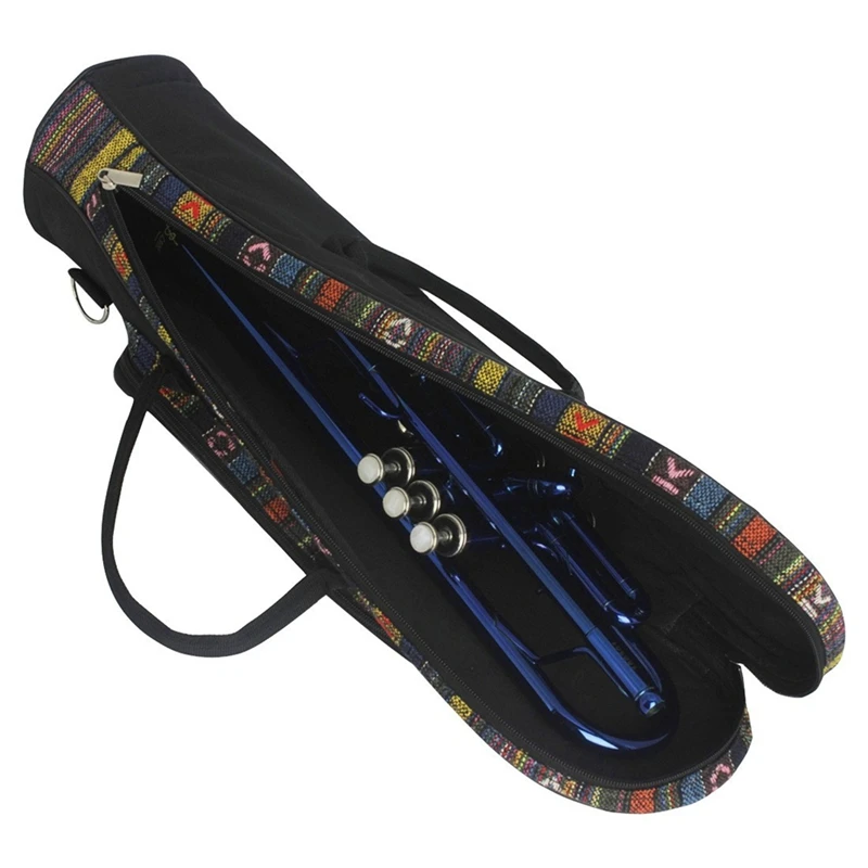 Portable Ethnic Style Trumpet Waterproof Oxford Cloth Cover Ethnic Style Trumpet Brass Instrument Storage Bag
