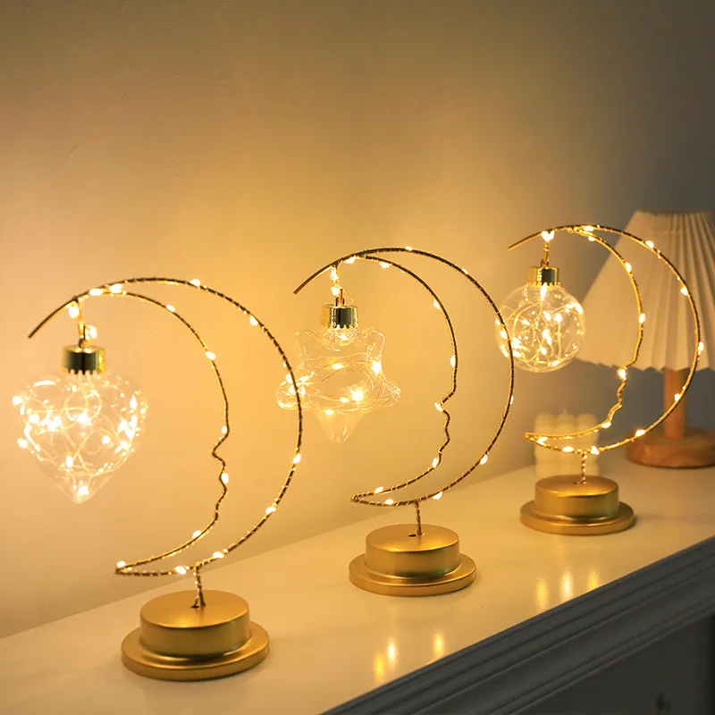 LED Light Moon Shape Indoor Ornament