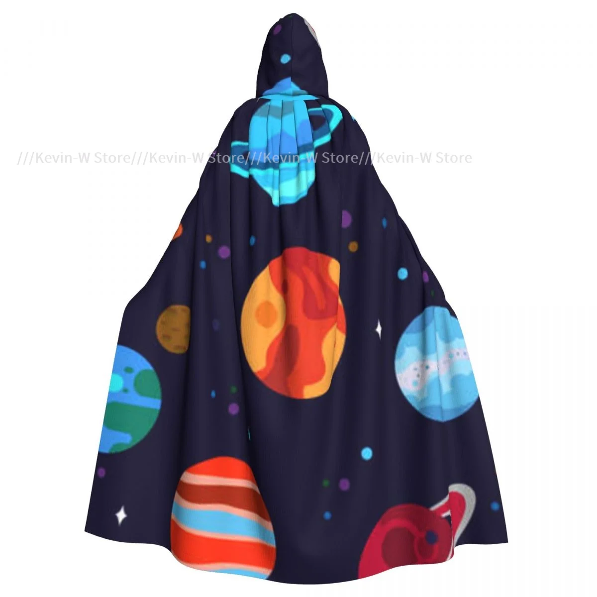 

Плащ унисекс со звездами планет Плутон Меркурий с капюшоном длинный костюм ведьмы косплей