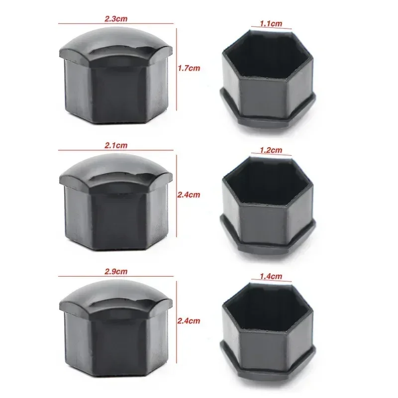 Wheel Nut Caps 20pcs Car 17mm 19mm 21mm Anti-Rust Protection Cover Car Hub Nut Decoration Cap Accessories