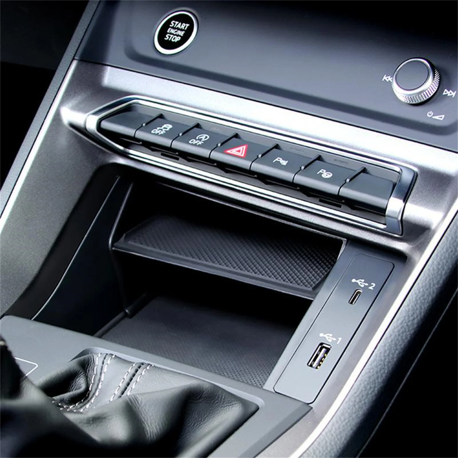 Audi Q3 F3 Sportback 2019 2020 2021 2022 2023 Car Center Console Storage  Glove Box Holder Organizer Tray 1PC