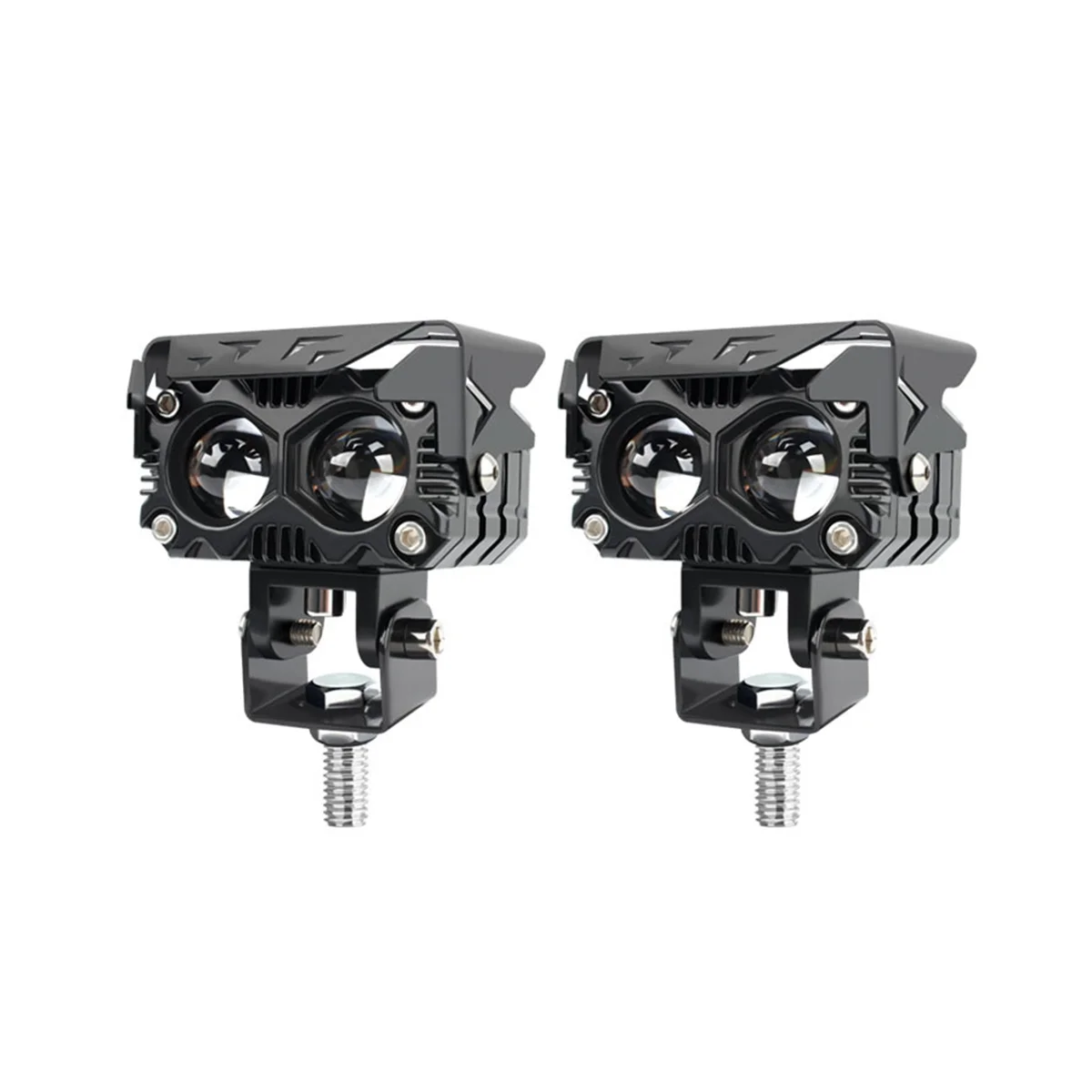 

1 Pair 60W LED Double Lens Spotlight Motorcycles Auxiliary Fog Lamp