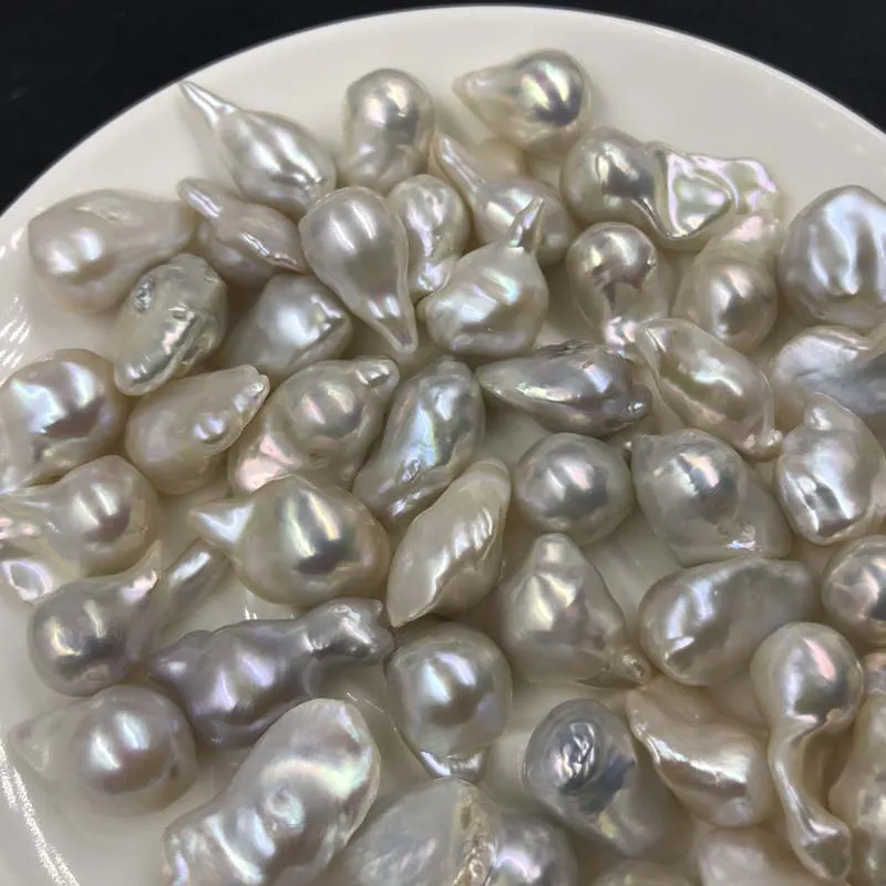 ELEISPL JEWELRY LOts 150g Natural Colors Baroque Pearls 15-25mm Undrilled White Loose Beads #22010456-2