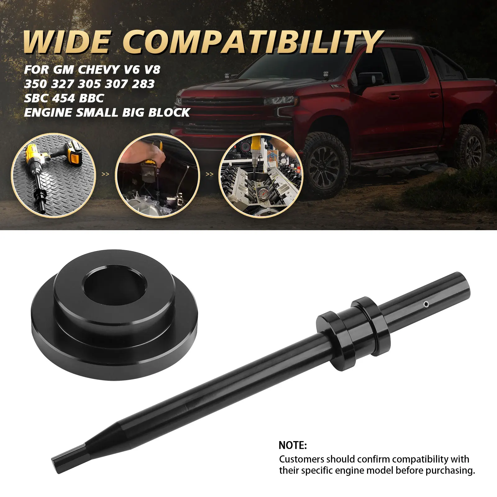 Aluminum Oil Pump Priming Tool Anti-rust Oil Pump Primer Tool For Chevy 283 SBC 454 BBC for Chevy V6 V8 Engine Small Big Block