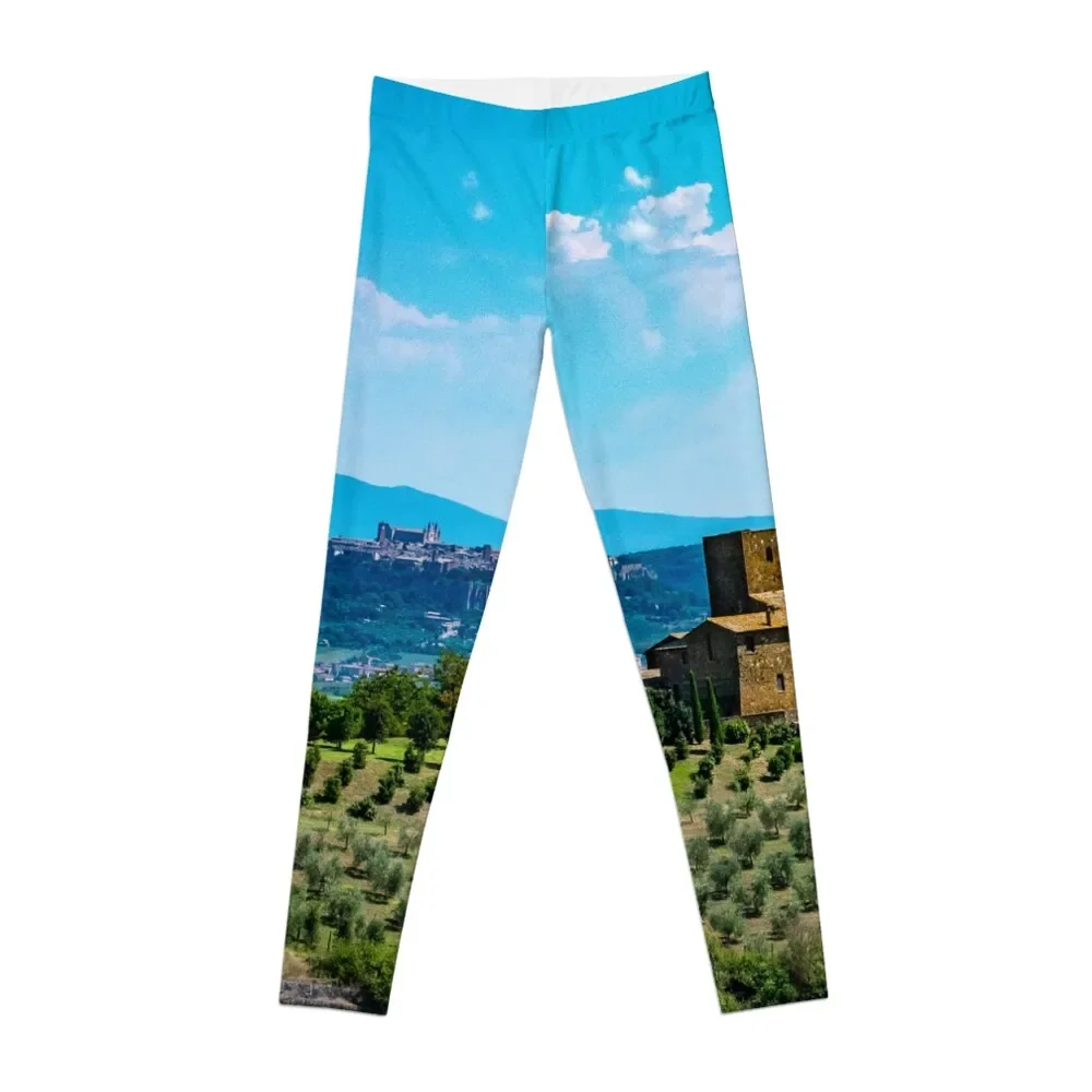 Villa In Toscana Italia Leggings Per Ragazze Gym Wear Leggings Da Donna
