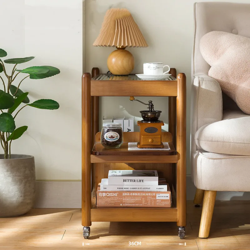 Bamboo Sofa Side Several Tea Table Removable Large Capacity Storage Shelf Living Room Balcony Coffee Table Afternoon Tea
