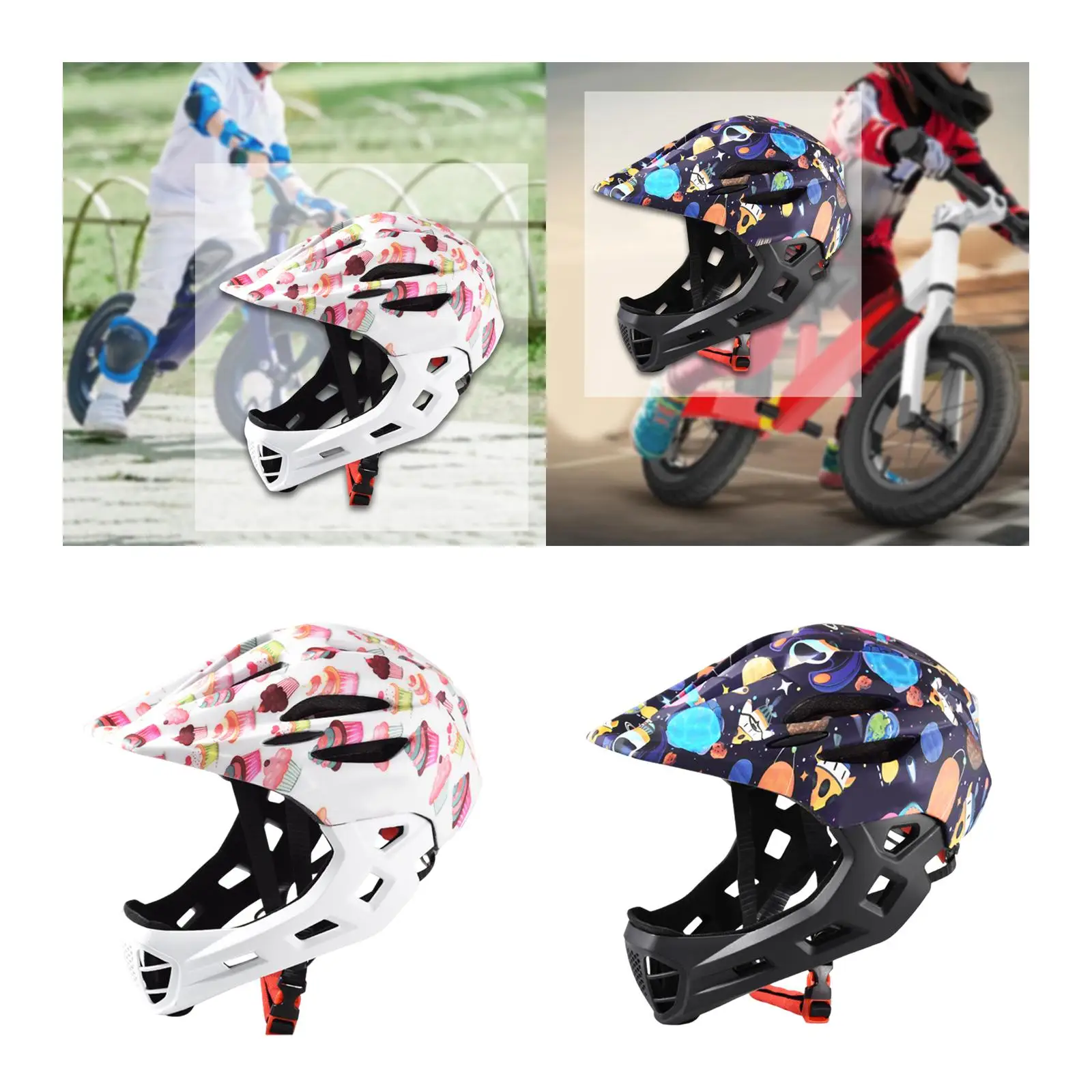 Kids Bike Helmet Breathable Shockproof Full Cover Helmet for Skateboarding Outdoor Sports Rock Climbing Riding Cycling Equipment