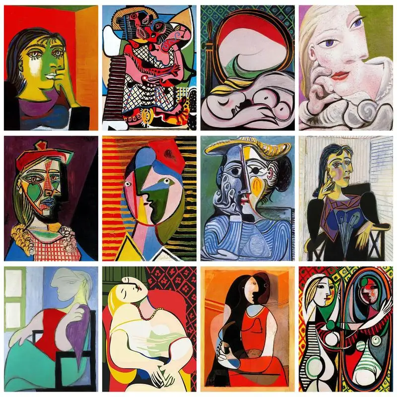 

CHENISTORY Abstract Painting By Numbers Figures Kill Time Wall Art Handicrafts With Frame Diy Set Arwork For Adults Canvas Paint