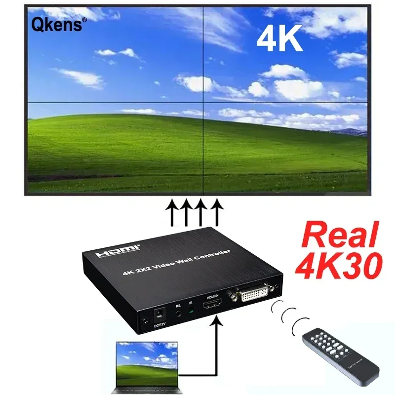 

4k 2x2 HDMI Video Wall Controller DVI TV Wall Processor 1080P 60Hz 1X2 1X4 1X3 2X1 3x1 4X1 4 Units TV Splicing Box Image Splicer