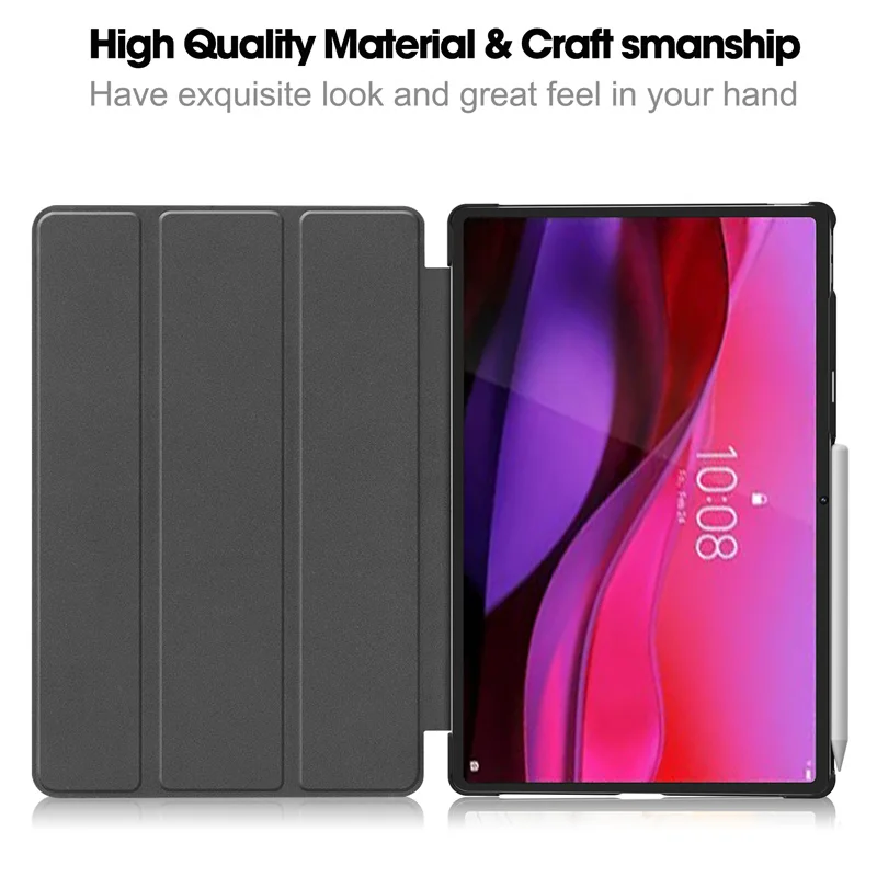 Premium Trifold Leather Hard Stand Cover