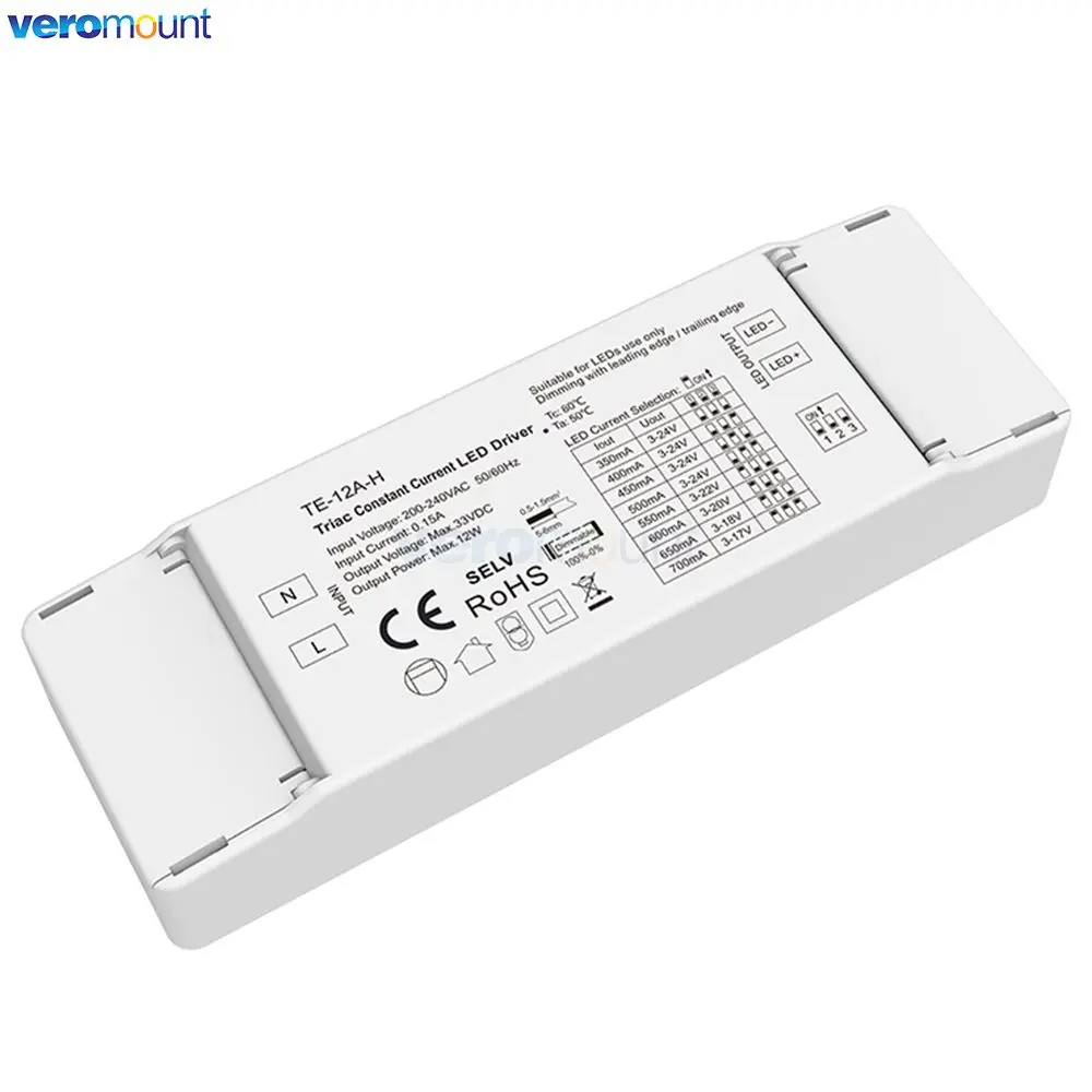 LED Driver, entrada e saída, 12 V,