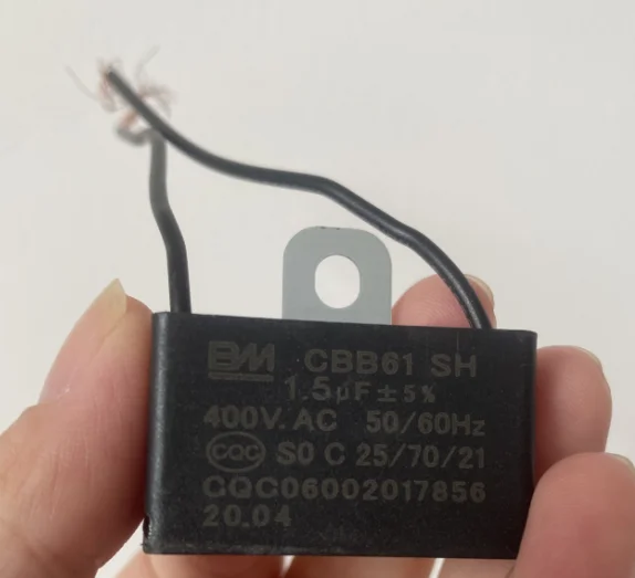 1.5uF 400V CBB61 Motor Run Capacitor Ceiling motor Fan Start AC exhaust ventilating 400VAC 1.5mf 1.5mfd