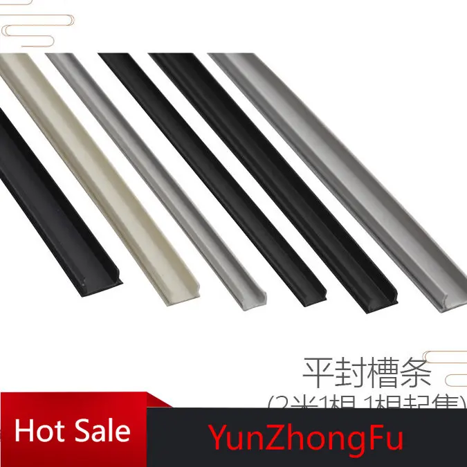 

Customized Aluminum Profile Flat Seal Groove Edge Banding Aluminum Alloy Frame Decorative Layering Multiple Colors
