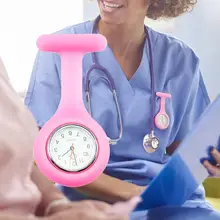 

Women Pocket Silicone Quartz Movement Nurse Watch Brooch Fob for Home Pocket & Fob Watches