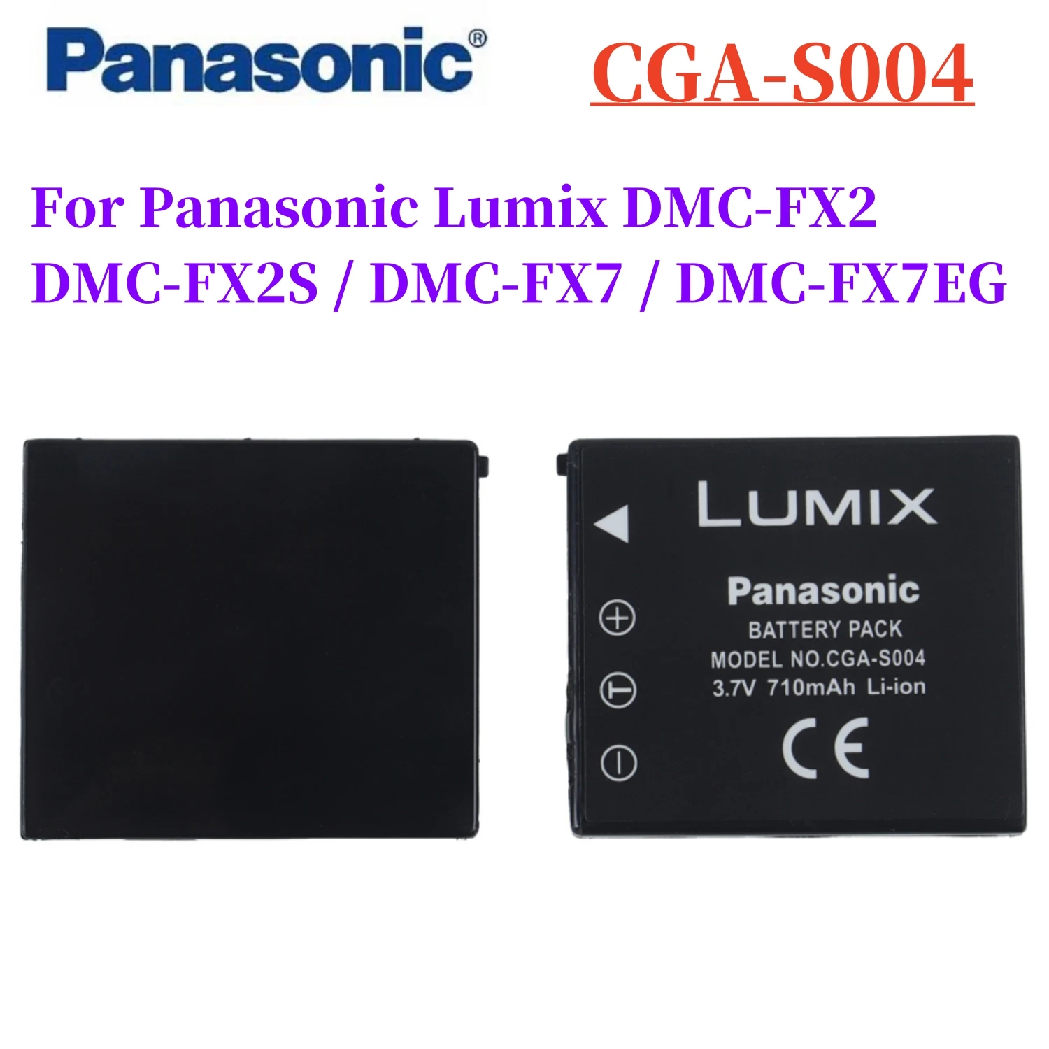 Original CGA-S004 CGA-S004A CGA-S004E DMW-BCB7 710mah Camera