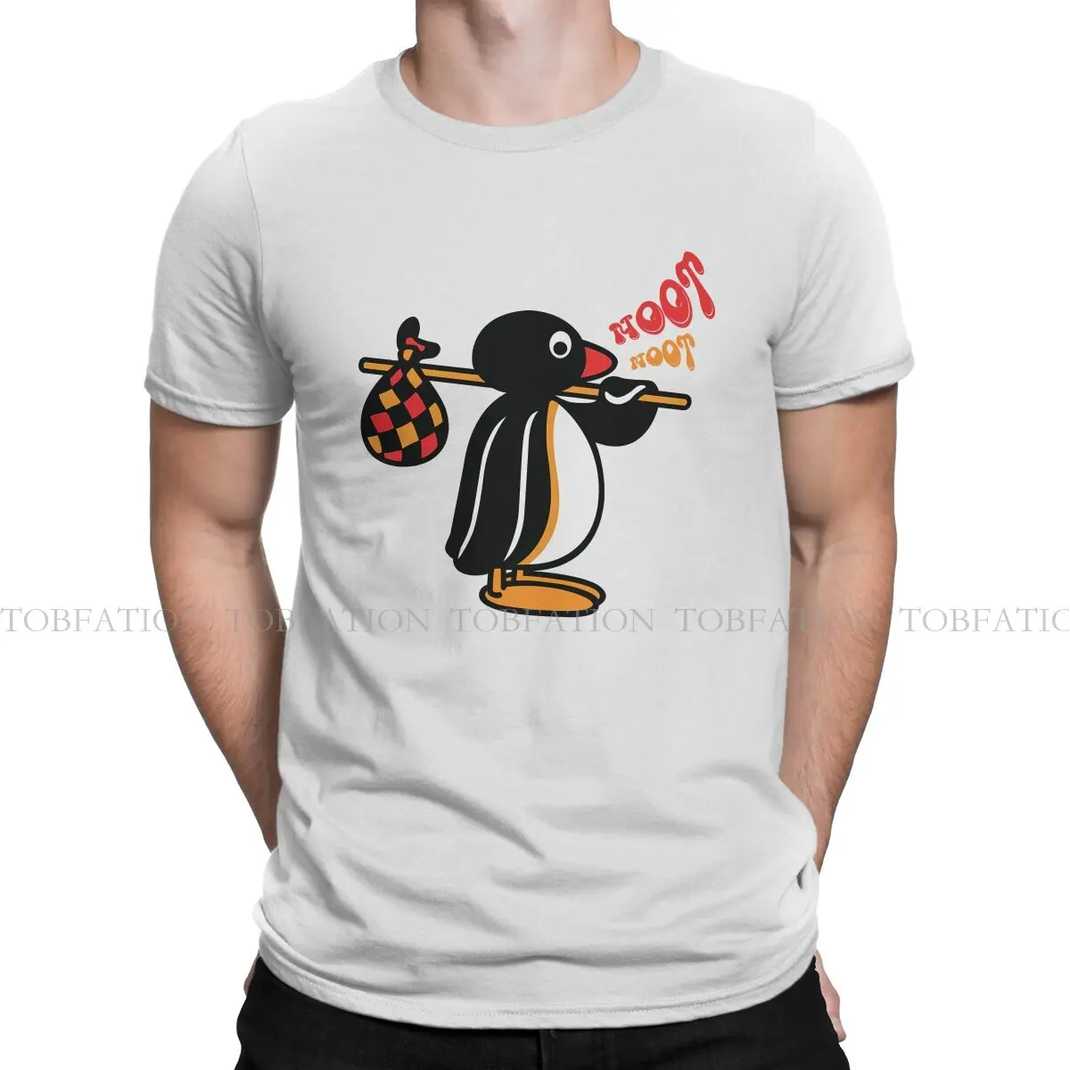 Футболка Noot Pingu Pinga Penguin мужская с принтом пингвина, базовая Повседневная тенниска с принтом Noot Meme, модная Свободная майка из 100% хлопка