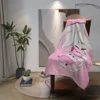 Angel Dust And Fat Nugget Hazbin:Pink:Hotels Blanket Style Home Textile Flannel Soft Throw Blanket Bedding Sofa Cover for Kids 4